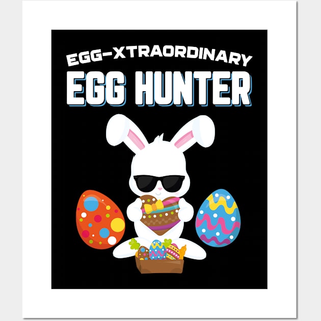 Egg-Xtraordinary Egg Hunter Funny Easter Wall Art by trendingoriginals